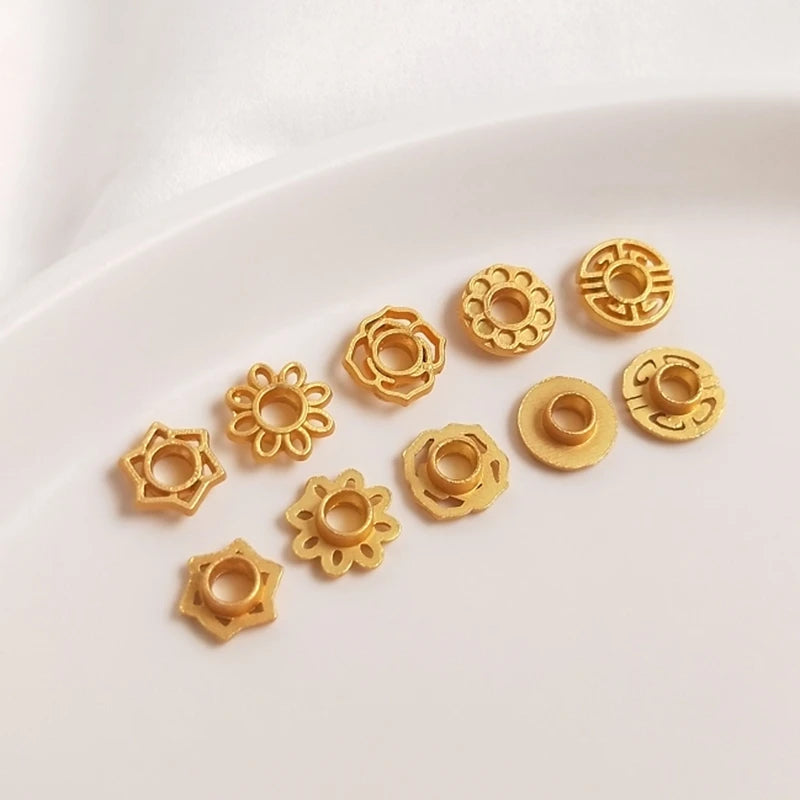 Large Hole Passepartout Patch Bead Caps DIY Jewelry Making