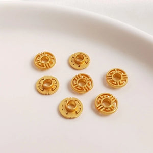Large Hole Passepartout Patch Bead Caps DIY Jewelry Making