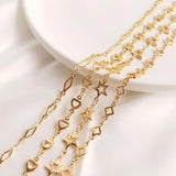Plated True Star Heart Bracelet Necklace Link Chains DIY Jewelry Making
