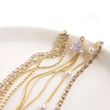 Zircon Tassel Chain Earrings Pendants DIY Jewelry Making