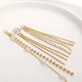 Zircon Tassel Chain Earrings Pendants DIY Jewelry Making