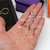 Rose Cartilage Hoop Earrings 925 Sterling Silver Mini Small Circle Earrings