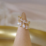 14k Real Delicate Drop Crown Single Earrings for Women