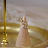 14k Real Delicate Drop Crown Single Earrings for Women