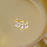 14k Real Delicate Drop Crown Single Earrings for Women