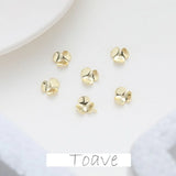 14K Gold Plated Three-Petal Flower DIY Jewelry Material