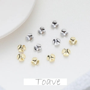 14K Gold Plated Three-Petal Flower DIY Jewelry Material