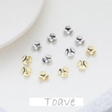 14K Gold Plated Three-Petal Flower DIY Jewelry Material