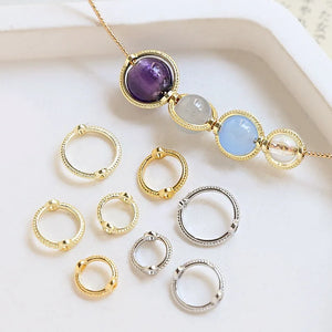18k Mix Vintage Bead Ring Spacer Beads Cap DIY Bracelet Beads