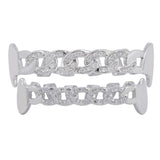 Copper Rhinestone Fangs Hip-hop Rapper False Teeth Halloween Decor