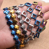 Four-leaf Clover Natural Stone Hematite Beads for DIY Jewelry