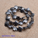 Four-leaf Clover Natural Stone Hematite Beads for DIY Jewelry