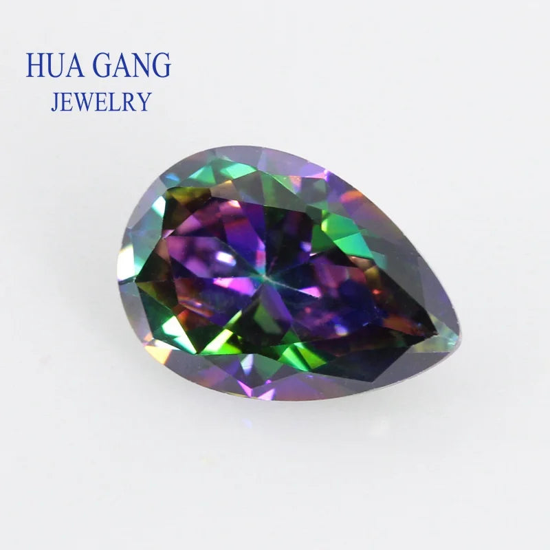 3x5mm~10x12mm Multicolor CZ Pear Cut Loose Stone