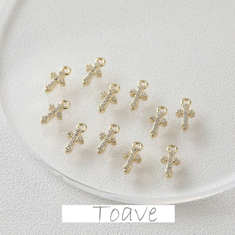 Color-Preserving Zircon Crystal Pendant DIY Earrings Necklace Material