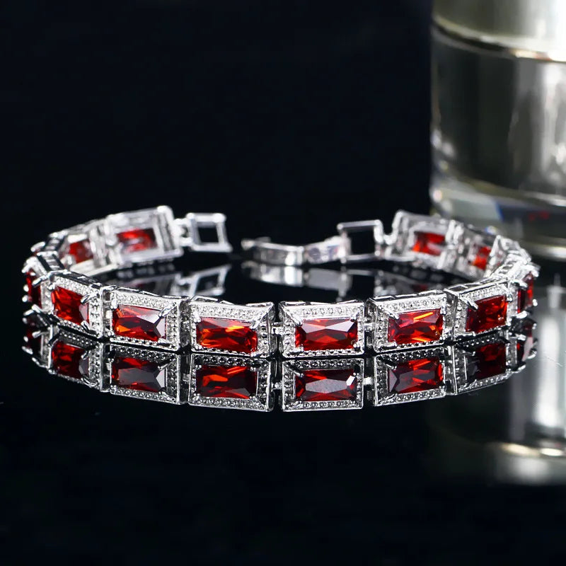 Platinum Zircon Bracelet S925 Sterling Silver Bracelet