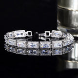Platinum Zircon Bracelet S925 Sterling Silver Bracelet