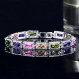 Platinum Zircon Bracelet S925 Sterling Silver Bracelet