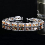 Platinum Zircon Bracelet S925 Sterling Silver Bracelet