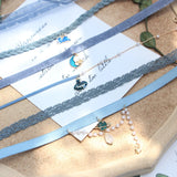 Girl Collarbone Chain Lace Pearl Choker Necklace