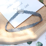 Girl Collarbone Chain Lace Pearl Choker Necklace