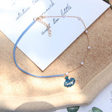 Girl Collarbone Chain Lace Pearl Choker Necklace