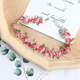 Playful Girl Embroidery Fabric Clavicle Chain Sweet Cherry Choker Necklace