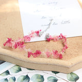 Playful Girl Fairy Style Clavicle Chain Pink Flower Choker Necklace