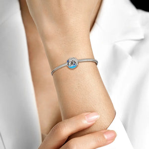Dolphins in the Ocean Bead Women Bracelet Necklace DIY Jewelry Gift