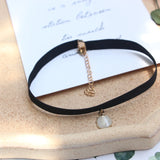 Playful Sweet Girl Neck Choker Lace Cloth Rhinestone Short Necklace