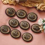 Playful Rose Engraved Antique Beads DIY Retro Jewelry Accessories