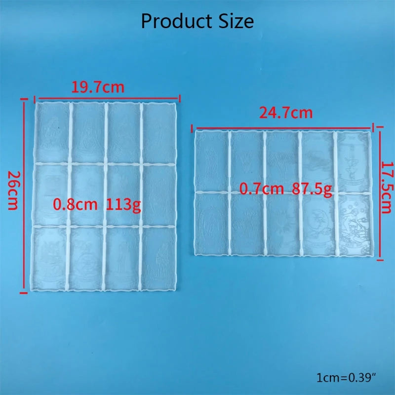 Game Cards Epoxy Resin Mold Divination Cards Silicone Mould DIY Crafts