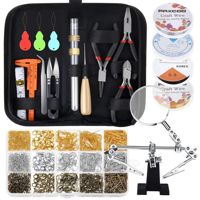 Jewelry Making Kit DIY Bracelet Necklace Tool Bag Accessories