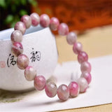Plum Blossom Tourmaline Healing Bracelet Single Loop Crystal Bracelet