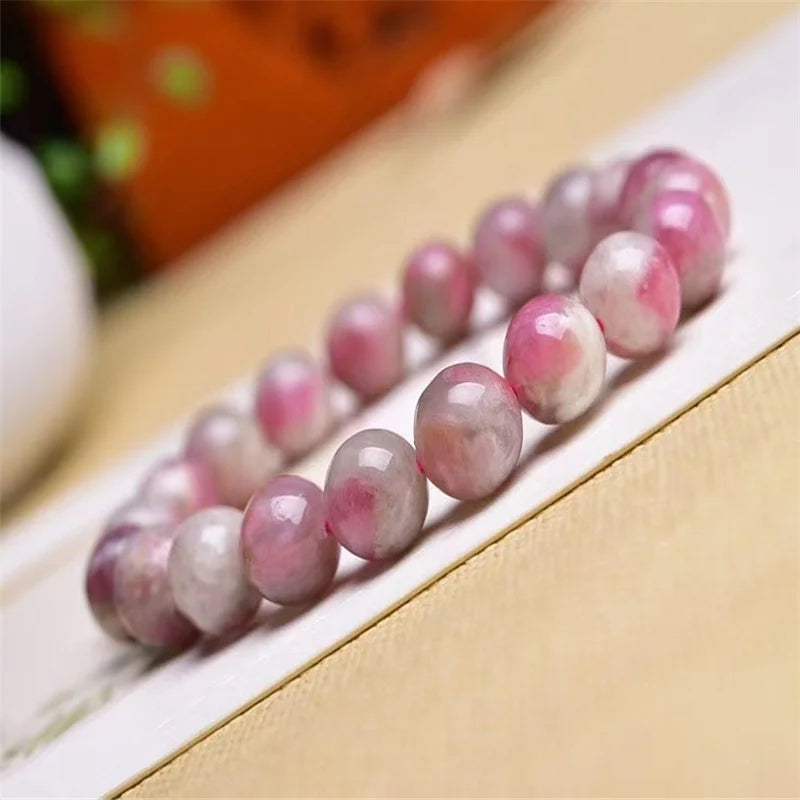 Plum Blossom Tourmaline Healing Bracelet Single Loop Crystal Bracelet