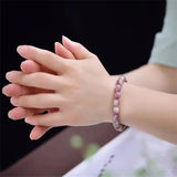 Plum Blossom Tourmaline Healing Bracelet Single Loop Crystal Bracelet