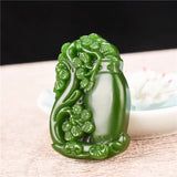 Jade Plum Blossom Vase Pendant Necklace