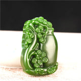 Jade Plum Blossom Vase Pendant Necklace
