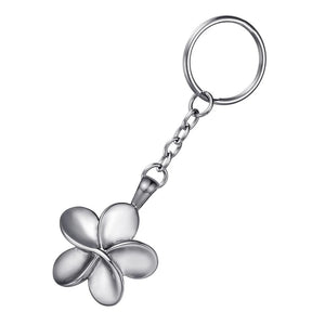 Plumeria Flower Ash Holder Cremation Jewelry Keychain
