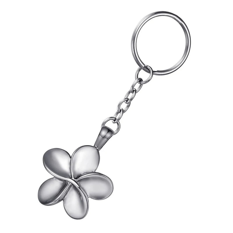 Plumeria Flower Ash Holder Cremation Jewelry Keychain