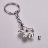 Plumeria Flower Ash Holder Cremation Jewelry Keychain