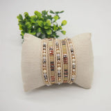 Jades Crystal Beaded Wrap Bracelet Natural Stone Jewelry