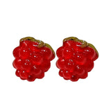 Raspberry Glass Beads DIY Earrings Jewelry Accessories