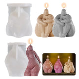 3D Plump Woman Candle Silicone Mold Pregnant Shy Lady Soap Aroma Home Decor