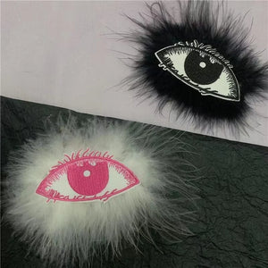 Pink Eye Hairpin for Women 90s Aesthetics Y2K Party Hair Accessories