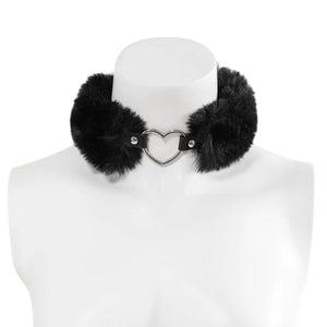 Heart Choker Necklace Women Short Chain Vintage Jewelry