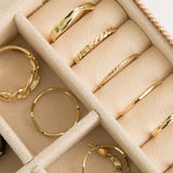 Velvet Small Jewelry Box Necklace Ring Earrings Storage Organizer