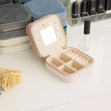 Plush Velvet Small Jewelry Box Ring Storage Organizer