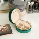 Plush Velvet Small Jewelry Box Necklace Ring Storage Organizer
