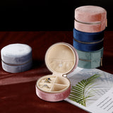 Plush Velvet Jewelry Box Necklace Ring Organizer