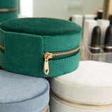 Plush Velvet Small Jewelry Box Necklace Ring Storage Organizer